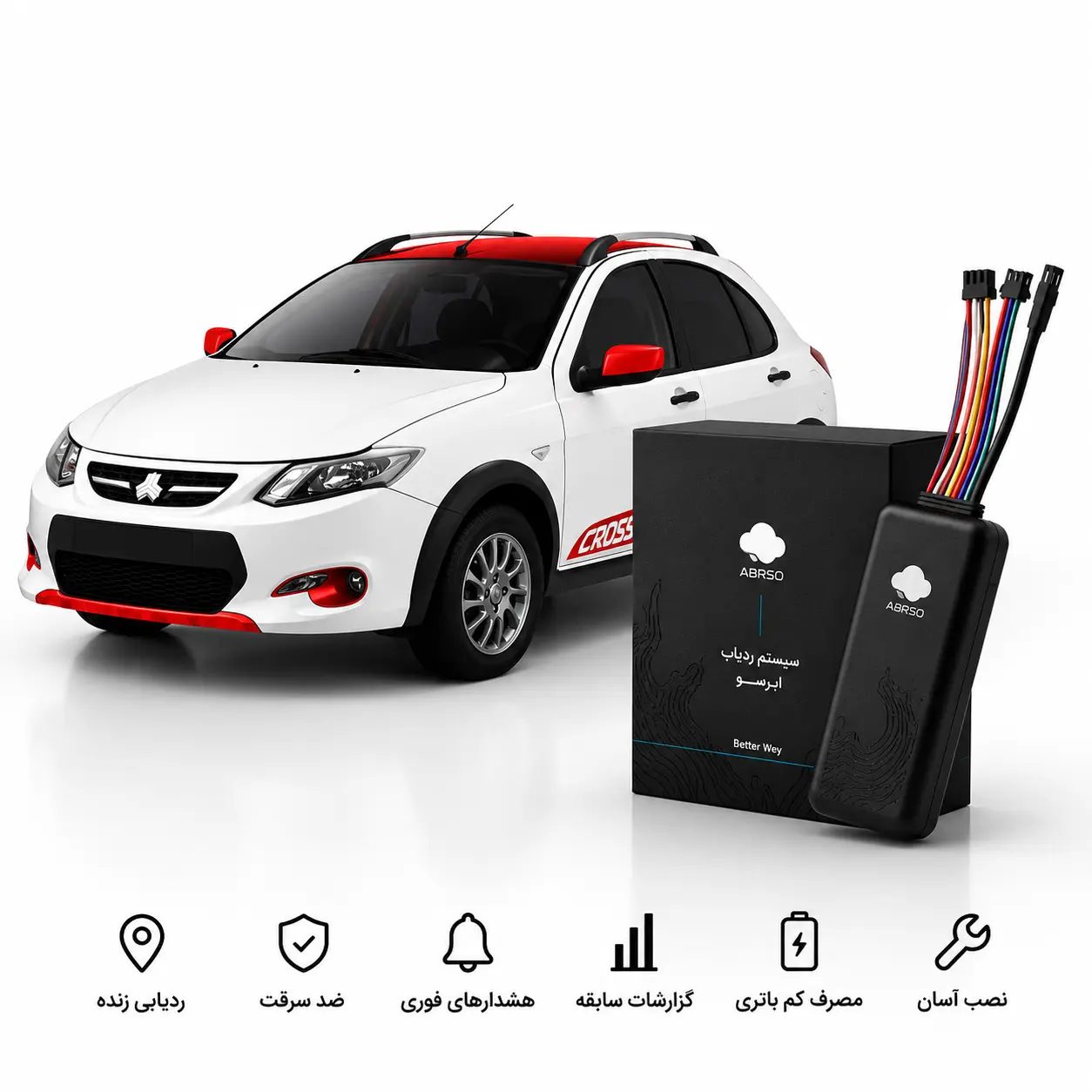 ردیاب خودرو ابرسو STS300 برای خودرو کوییک