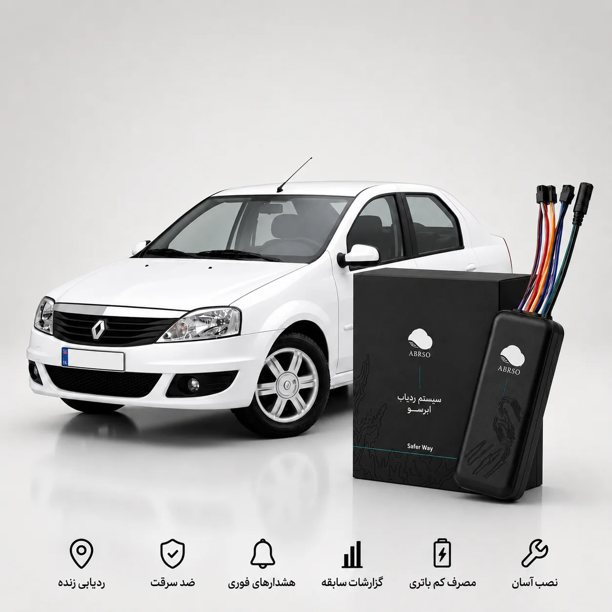 ردیاب ماشین ابرسو STS300 مناسب خودرو تندر و L90