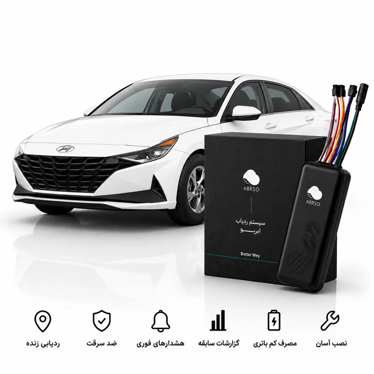 ردیاب خودرو ابرسو مدل GPS STS300 مناسب خودرو های هیوندا